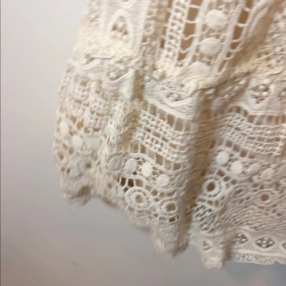 Maeve Crochet Tunic Dress - Sand - XSP - Cotton - Picture 11 of 12